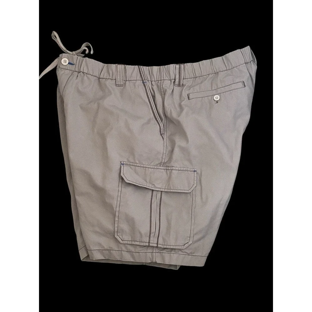 Tommy Bahama Hawaiian Cargo Short Relax Tan Cotton Size 2XL Stretch Mens